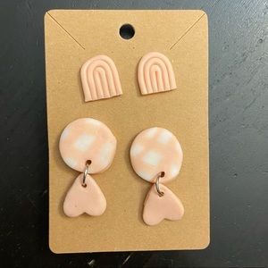 Clay polymer earrings.